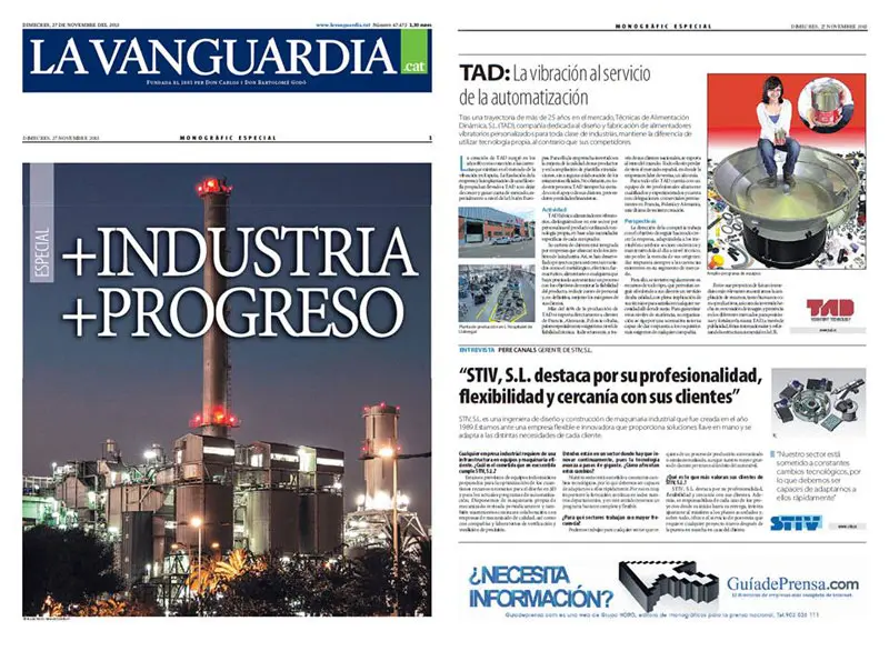 Publireportatge a La Vanguardia